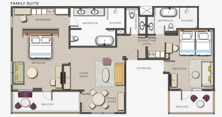 Family Suite Floor Plan