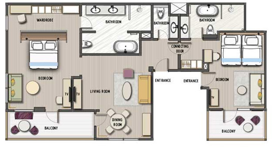 New Deluxe Suite Floor Plan