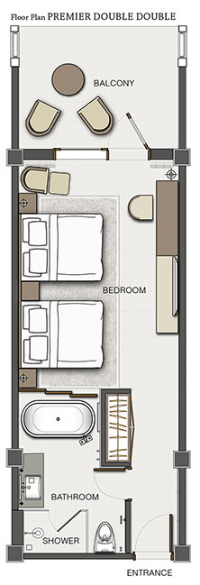 Premier Double Room Floor Plan